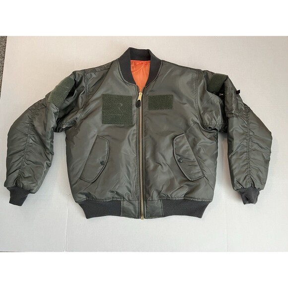 Rothco MA-1 Reversible Jacket Green & Orange Size S - Picture 1 of 12